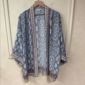 New! Max Studio Paisley Print Kimono size 1X